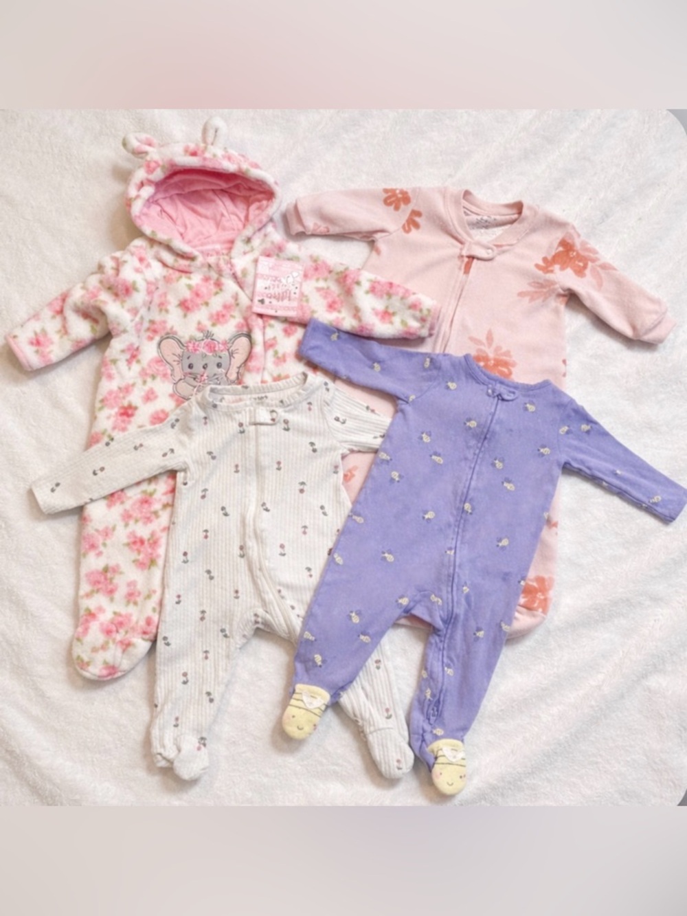 4pc 3-6 Month Baby Sleeper Set Bundle - Carter’s Little Joy NWT Pajamas